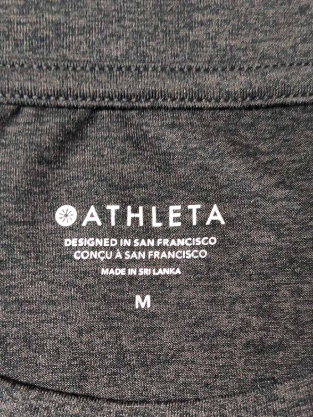 Athleta Uptempo Top Charcoal Heather Long Sleeve Athletic Shirt Women's Medium‎ - Picture 9 of 9
